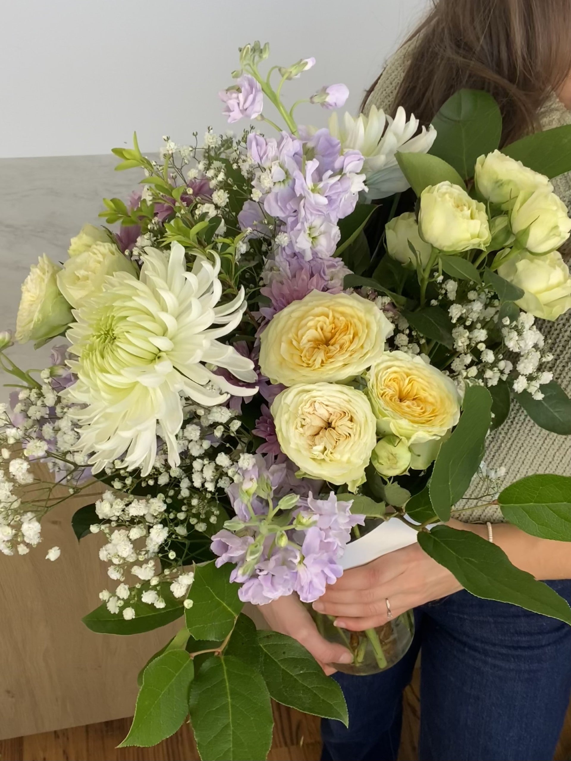 Sympathy vase bouquet