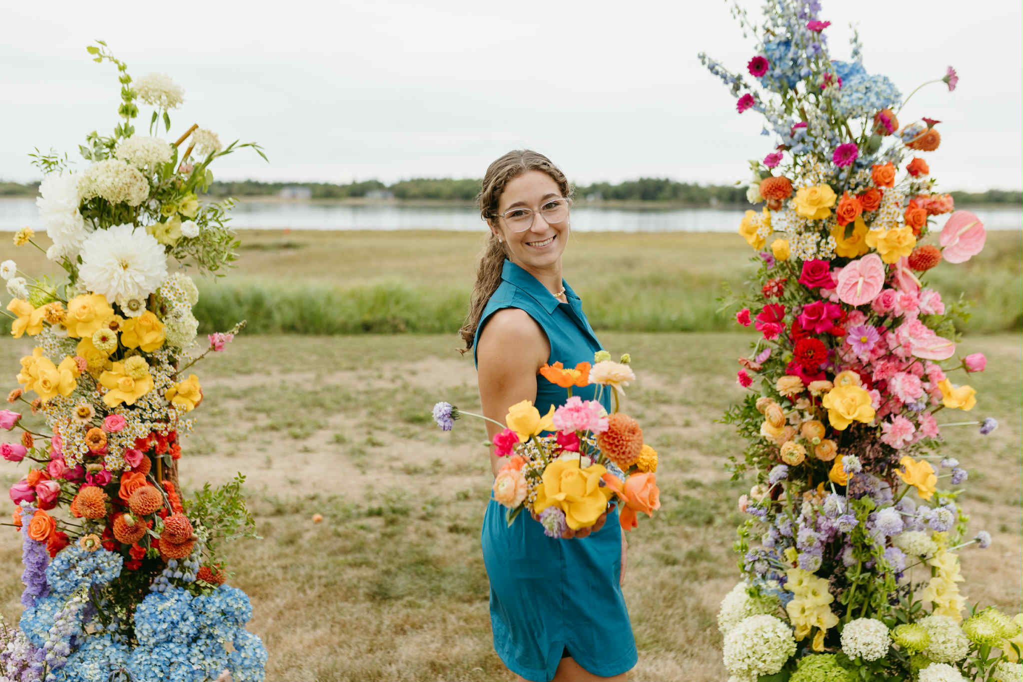 Primavera flower shop in Moncton new bruswick offering this wonderful floral arch for weddings in New Brunswick